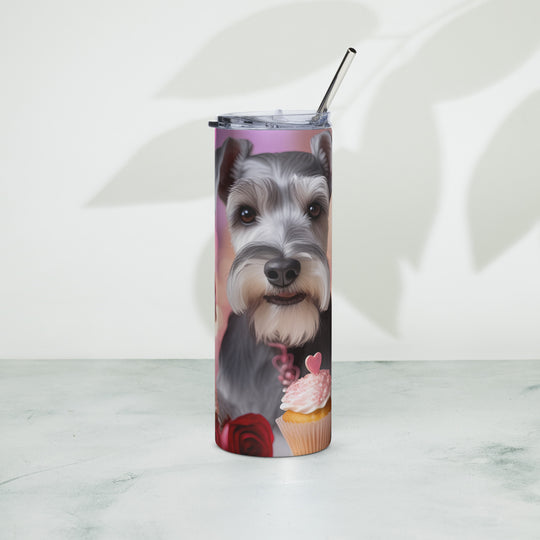 Miniature Schnauzer Romantic- Stainless steel tumbler