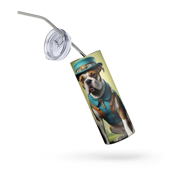 Catahoula Bulldog Golfer- Stainless steel tumbler v3