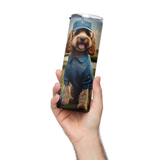 Cockapoo Golfer- Stainless steel tumbler v6