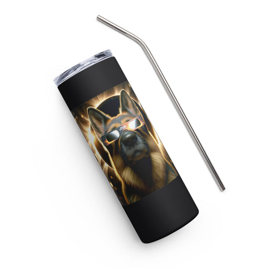 German Shepherd Eclipse- Stainless steel tumbler v2