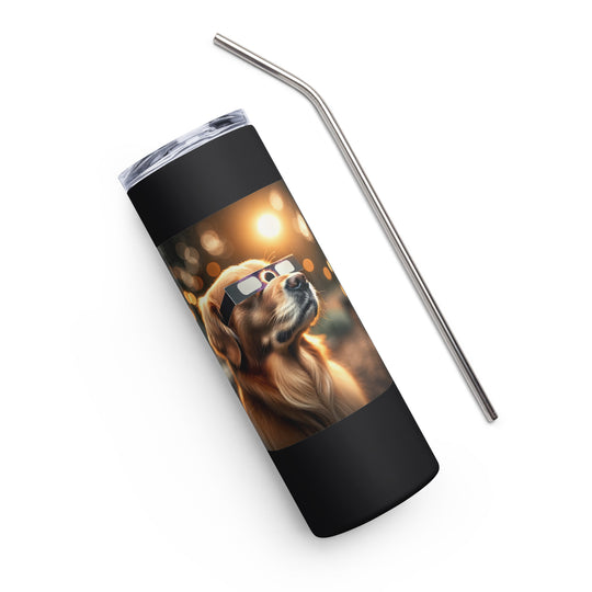 Golden Retriever Eclipse- Stainless steel tumbler