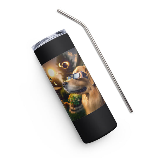 Golden Retriever Eclipse- Stainless steel tumbler v2