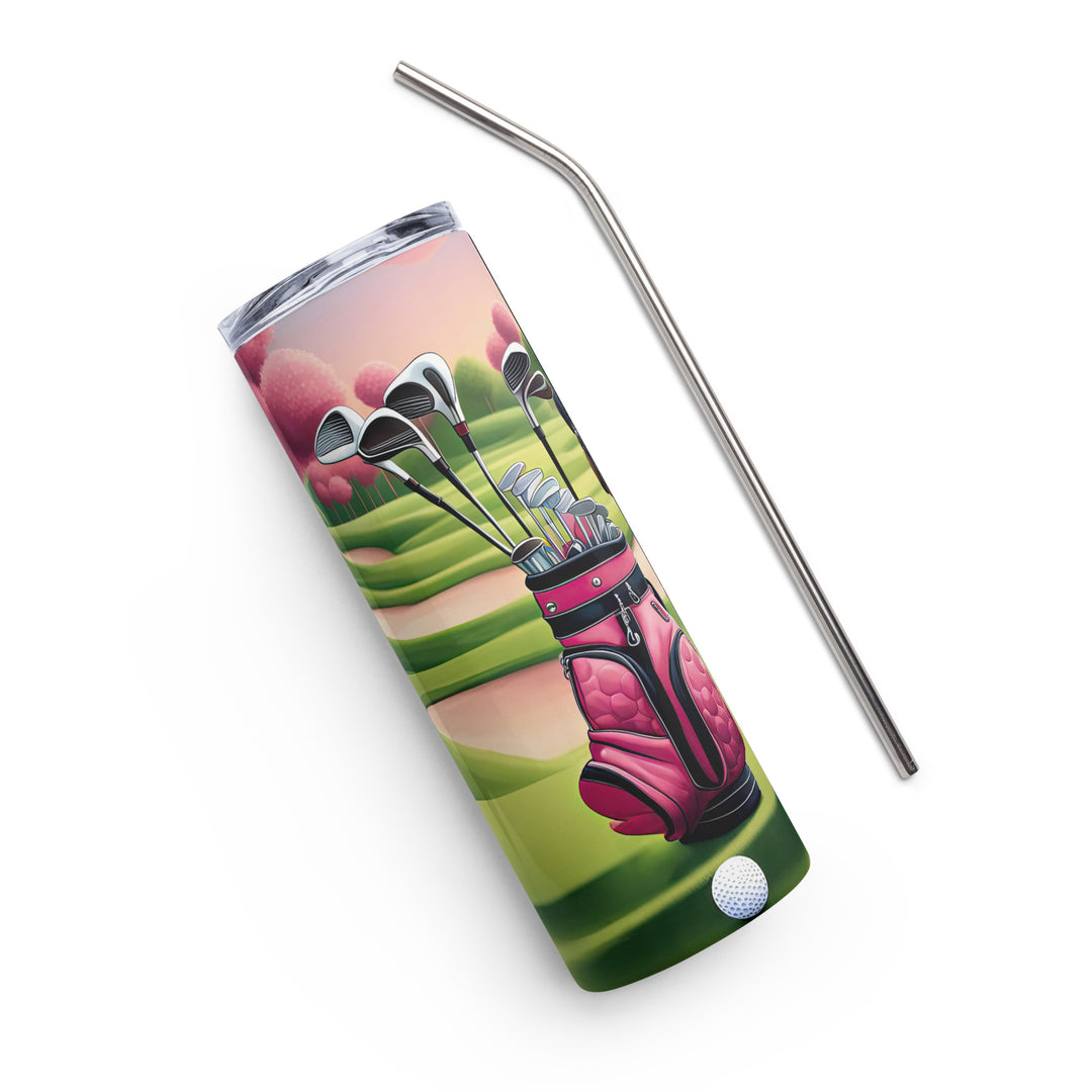 Rottweiler Golfer- Stainless steel tumbler