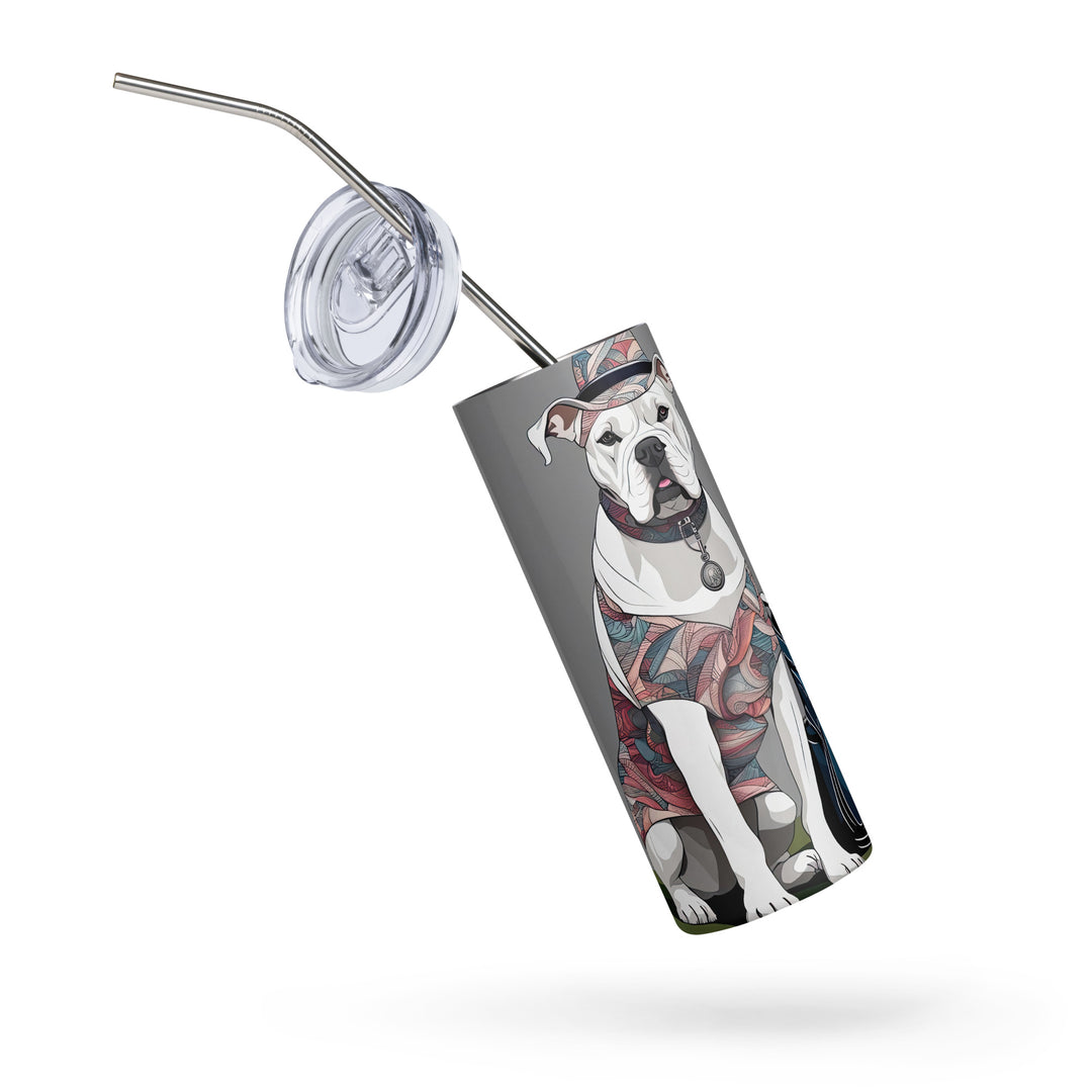 American Bulldog Golfer- Stainless steel tumbler v3