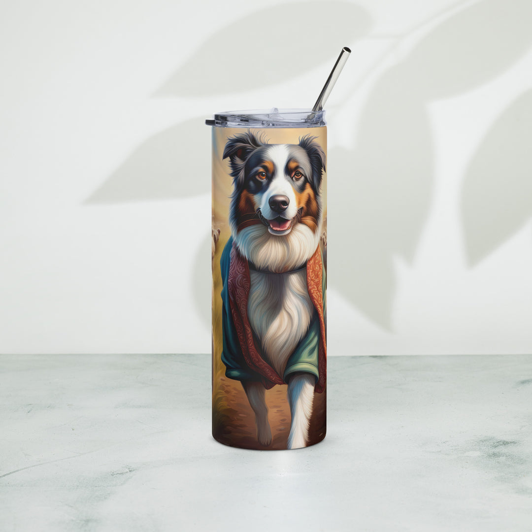 Australian Shepherd- Stainless steel tumbler