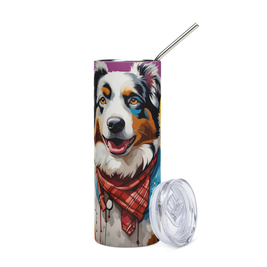 Australian Shepherd- Stainless steel tumbler v3