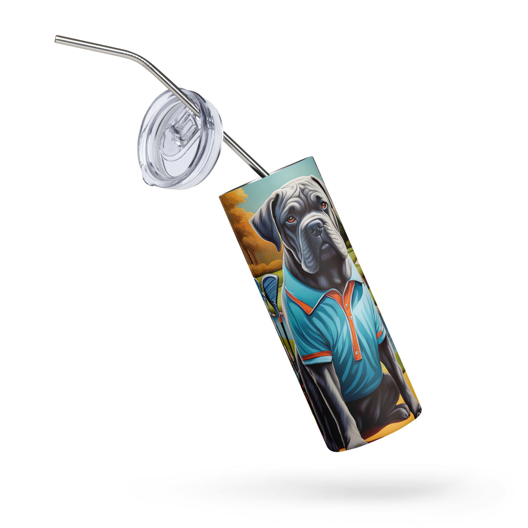 Cane Corso Golfer- Stainless steel tumbler v4