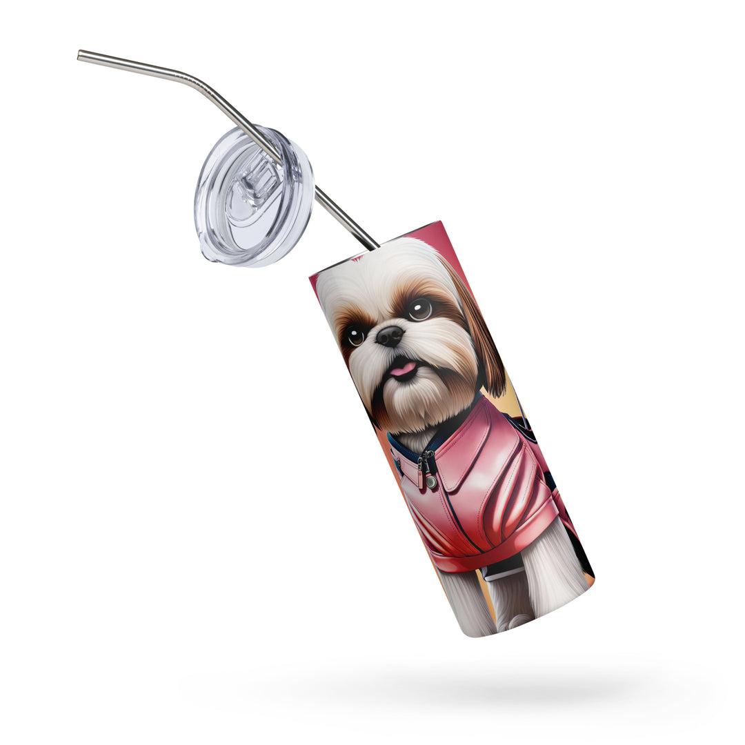 Shih Tzu Golfer- Stainless steel tumbler v2