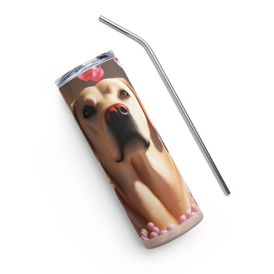 Labrador Retriever Romantic- Stainless steel tumbler v2