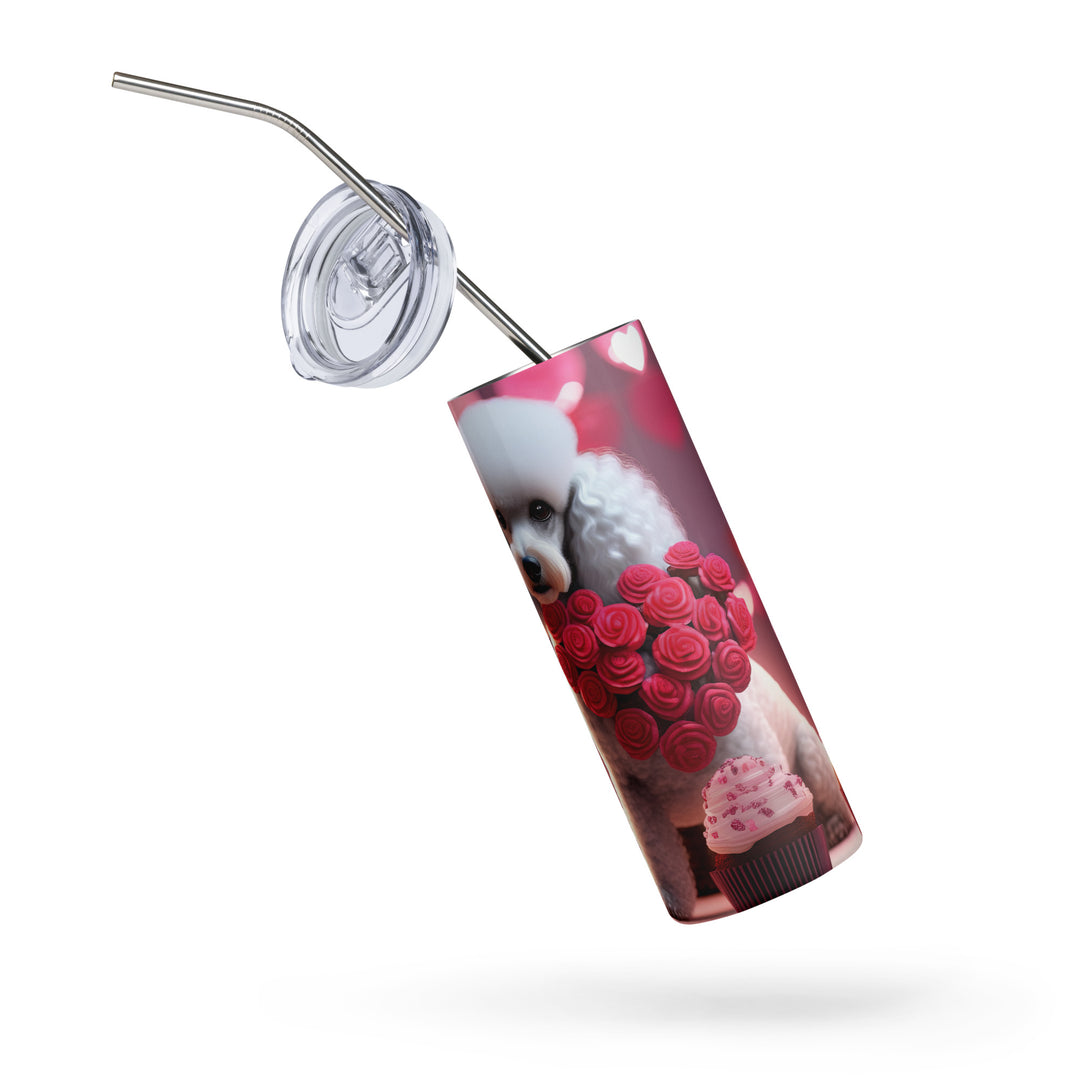 Poodle Romantic- Stainless steel tumbler