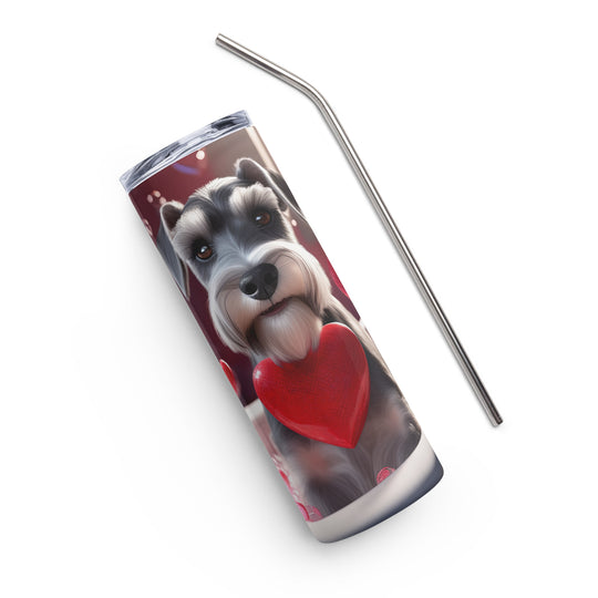 Miniature Schnauzer Romantic- Stainless steel tumbler v2