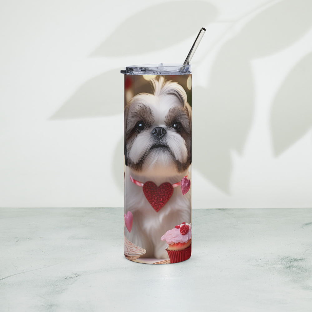 Shih Tzu Romantic- Stainless steel tumbler