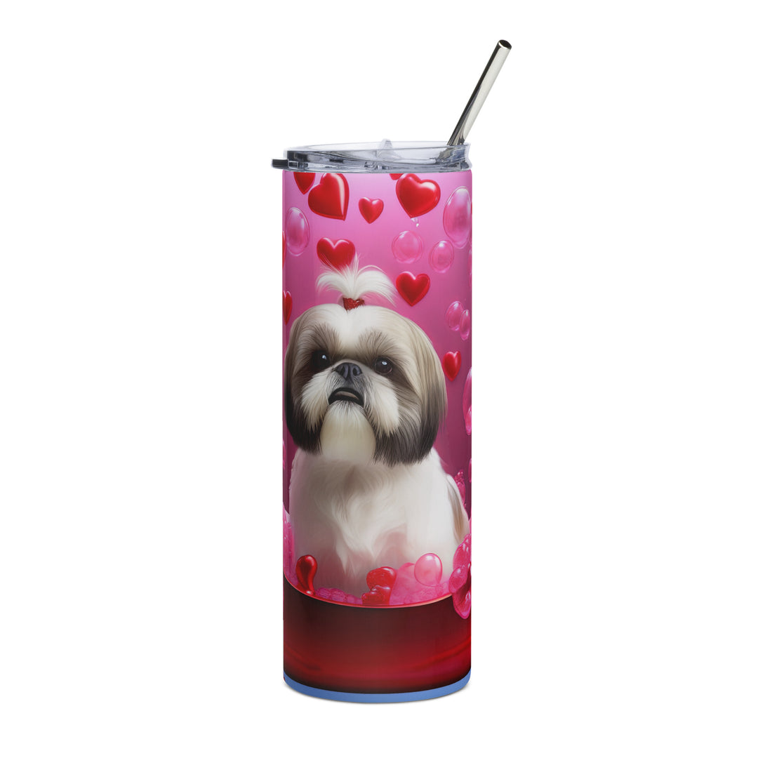 Shih Tzu Romantic- Stainless steel tumbler v2