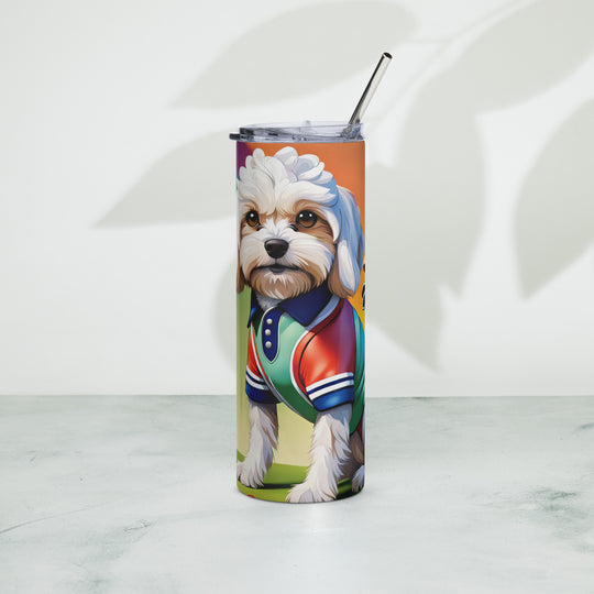 Cavachon Golfer- Stainless steel tumbler v2