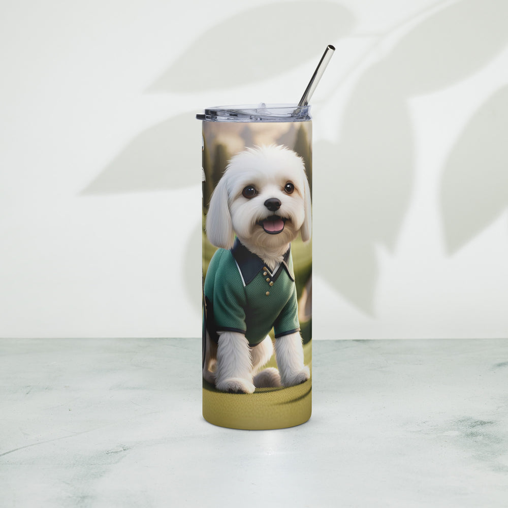 Cavachon Golfer- Stainless steel tumbler v3