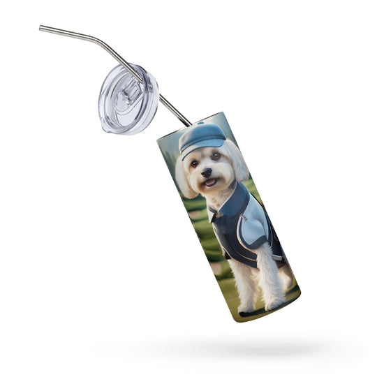 Cavachon Golfer- Stainless steel tumbler v4