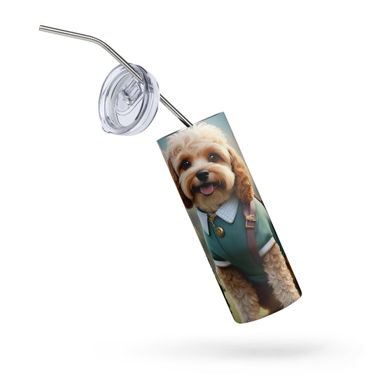 Cavapoo Golfer- Stainless steel tumbler