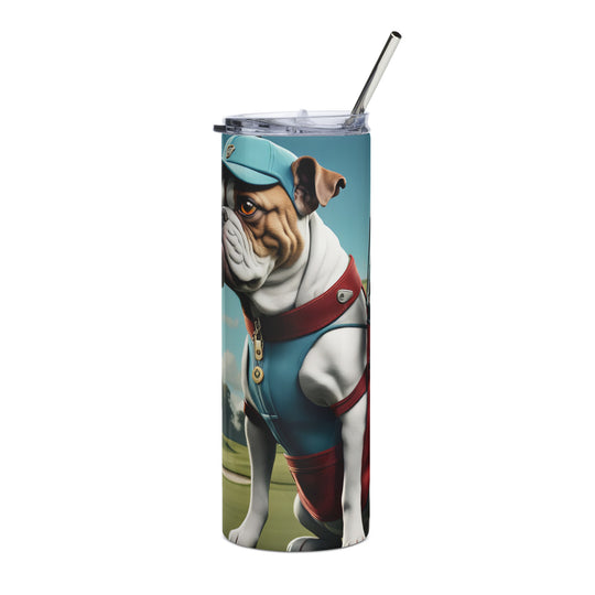 Catahoula Bulldog Golfer- Stainless steel tumbler