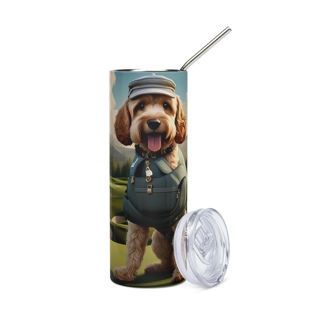 Cockapoo Golfer- Stainless steel tumbler v7