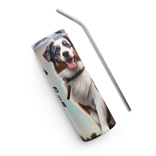 Australian Shepherd Golfer- Stainless steel tumbler