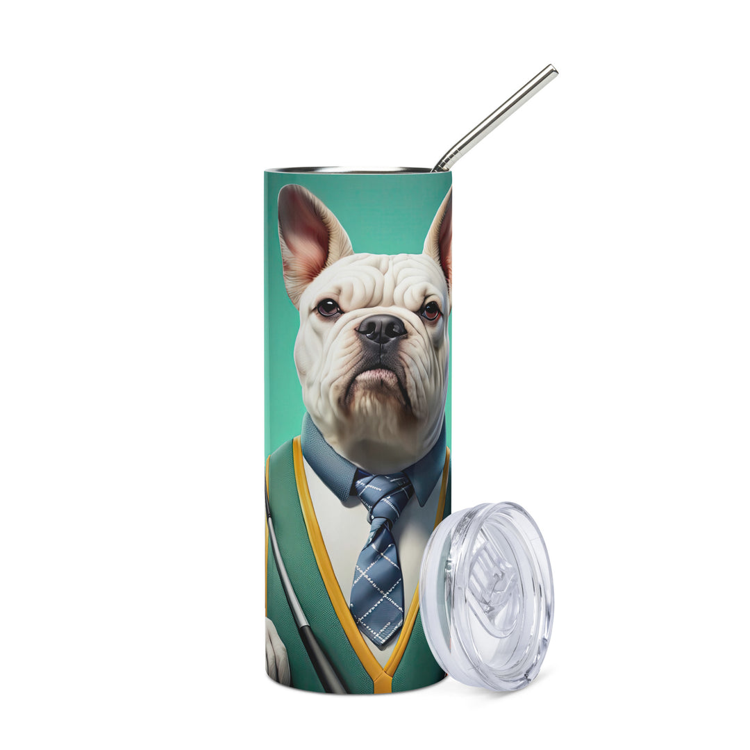 American Bulldog Golfer- Stainless steel tumbler