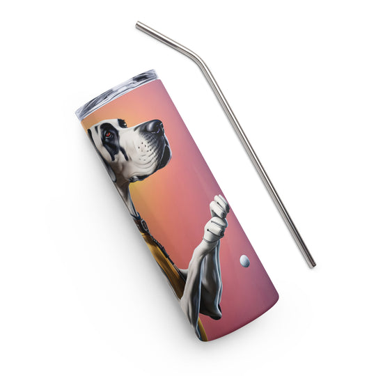 Great Dane Golfer- Stainless steel tumbler