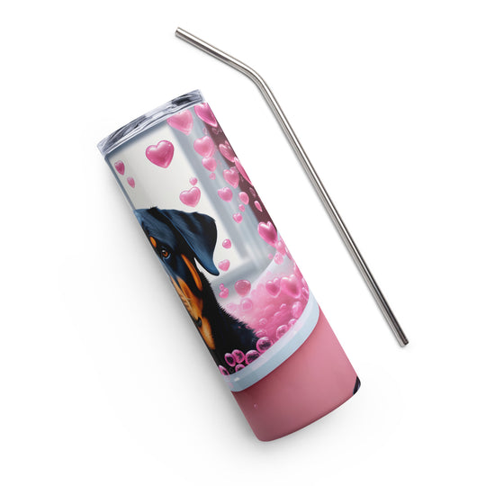 Rottweiler Romantic- Stainless steel tumbler v3