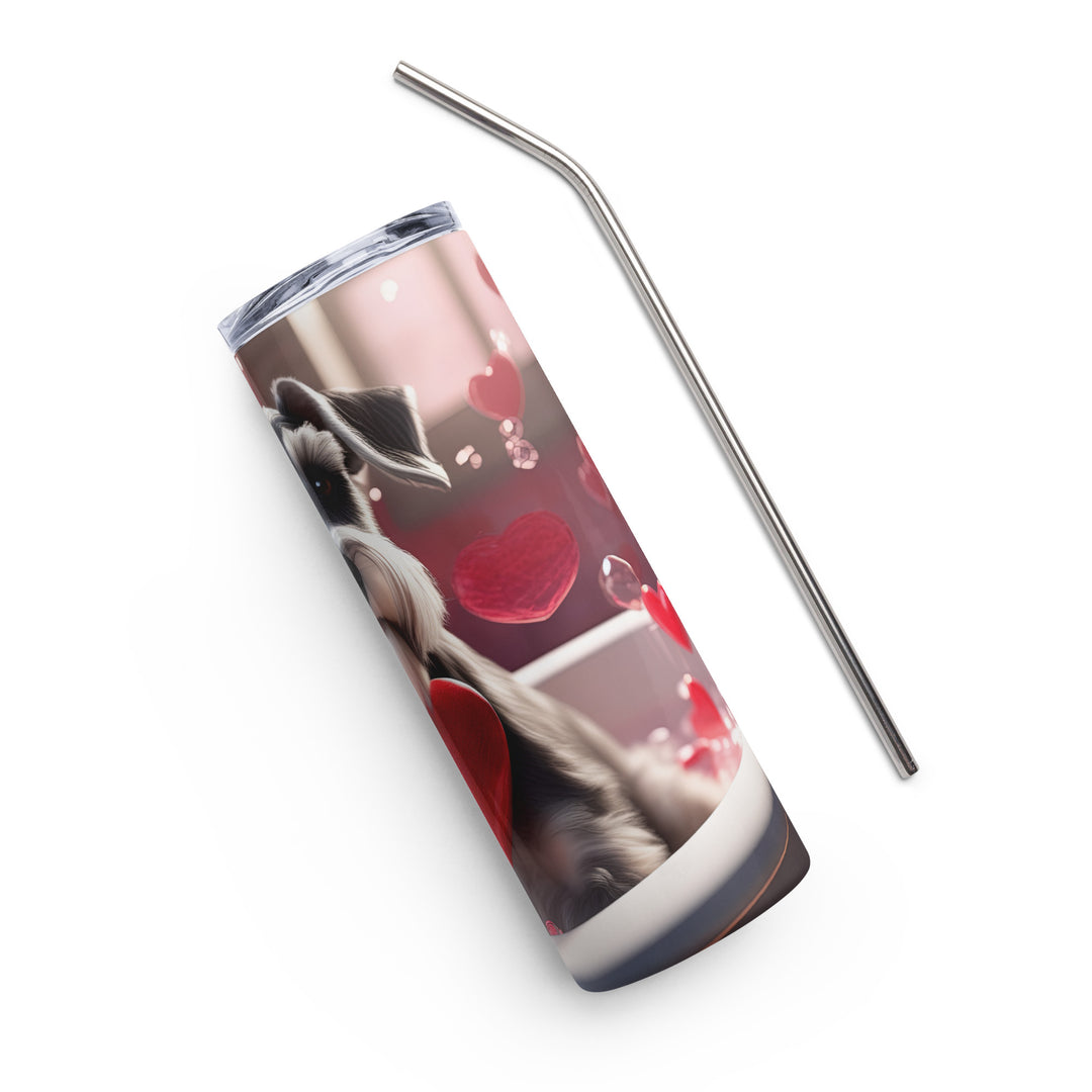 Miniature Schnauzer Romantic- Stainless steel tumbler v2