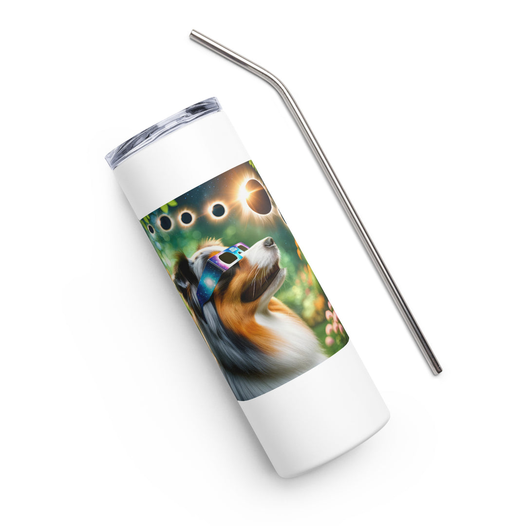 Australian Shepherd Eclipse- Stainless steel tumbler v2