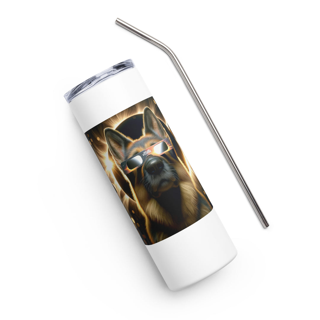 German Shepherd Eclipse- Stainless steel tumbler v2