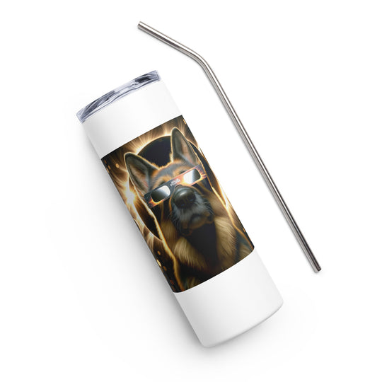 German Shepherd Eclipse- Stainless steel tumbler v2