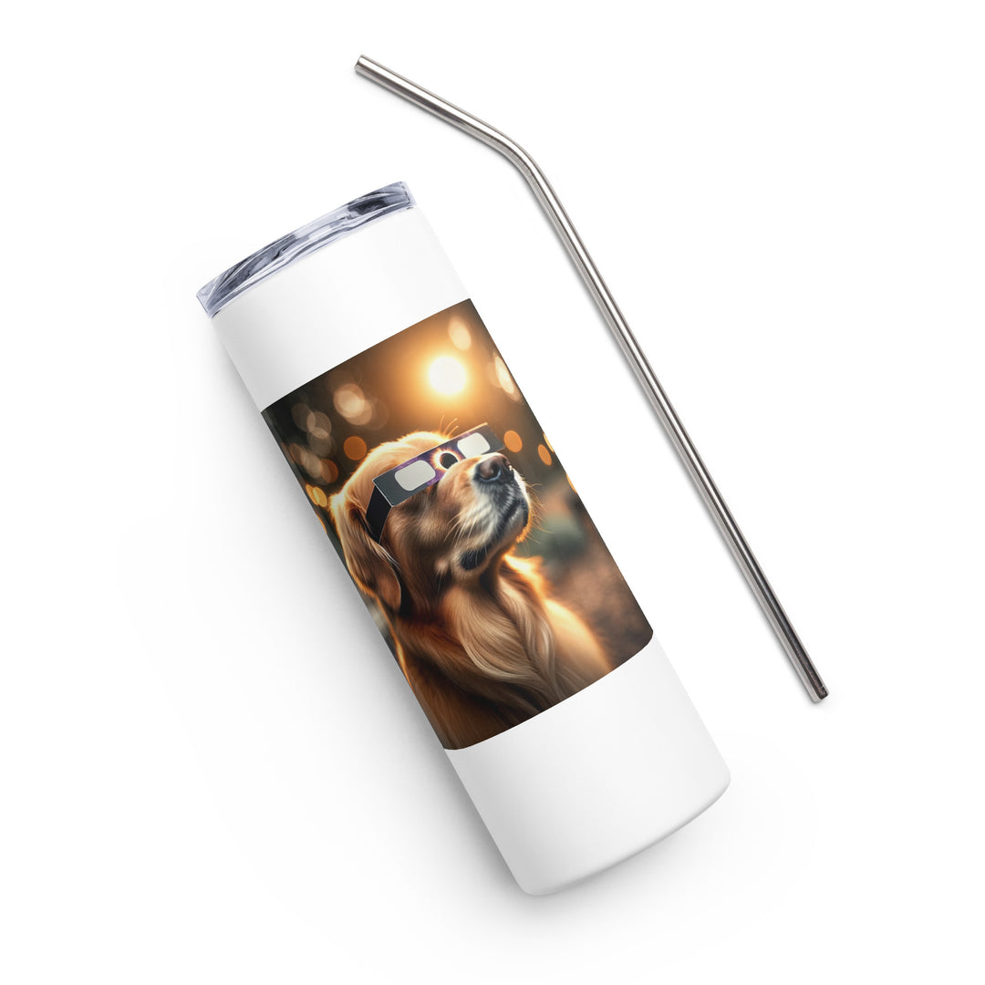 Golden Retriever Eclipse- Stainless steel tumbler