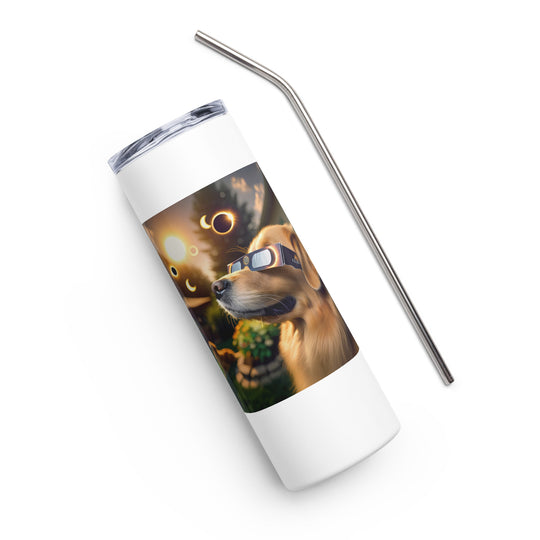 Golden Retriever Eclipse- Stainless steel tumbler v2