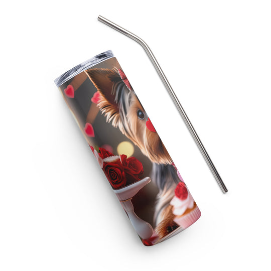 Yorkshire Terrier Romantic- Stainless steel tumbler