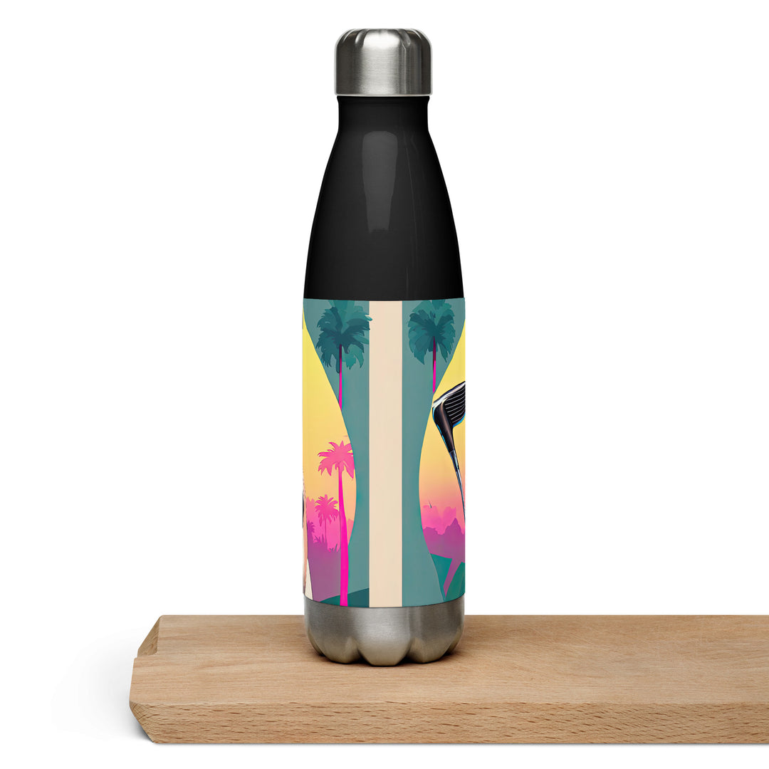 Stainless steel water bottle-Labrador Retriever Golfer V2