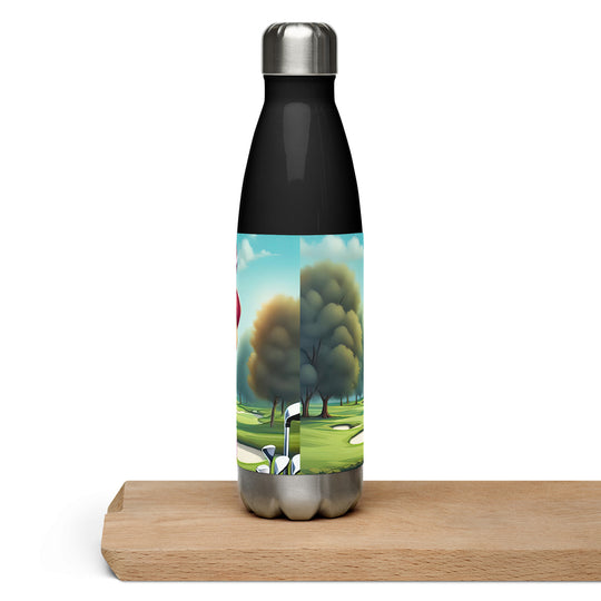 Stainless steel water bottle-Labrador Retriever Golfer V9