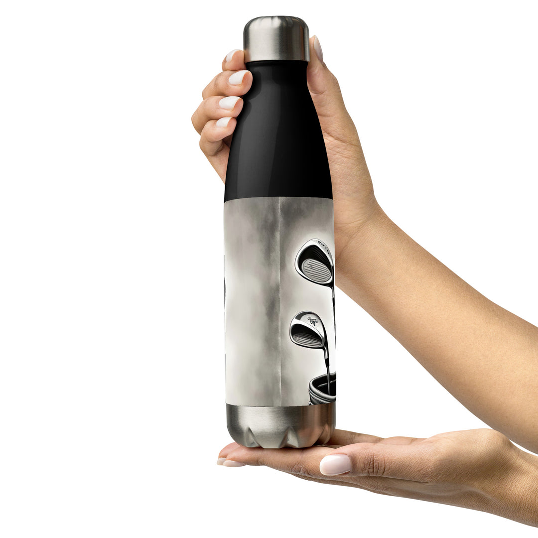 Stainless steel water bottle-Labrador Retriever Golfer V10