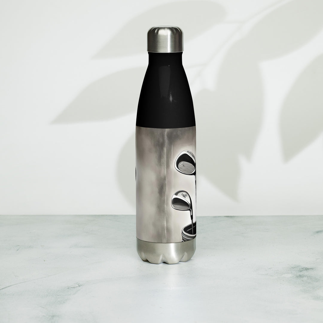 Stainless steel water bottle-Labrador Retriever Golfer V11