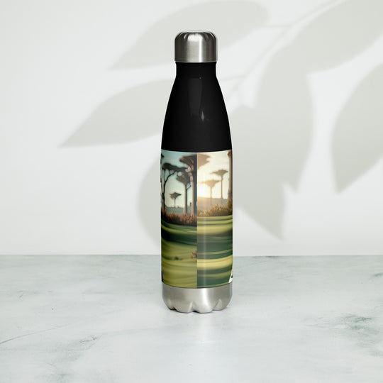 Stainless steel water bottle-Labrador Retriever Golfer V18