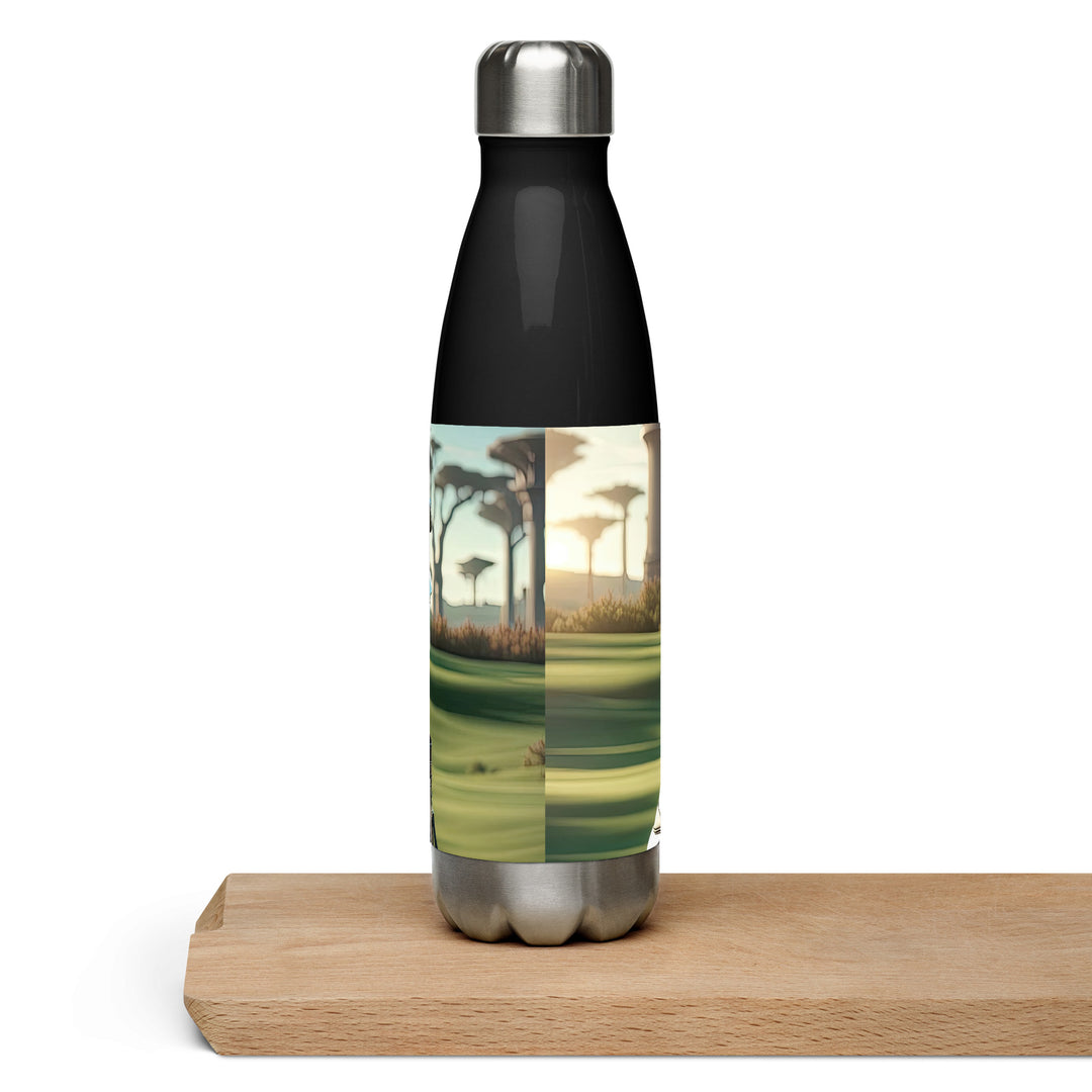 Stainless steel water bottle-Labrador Retriever Golfer V18