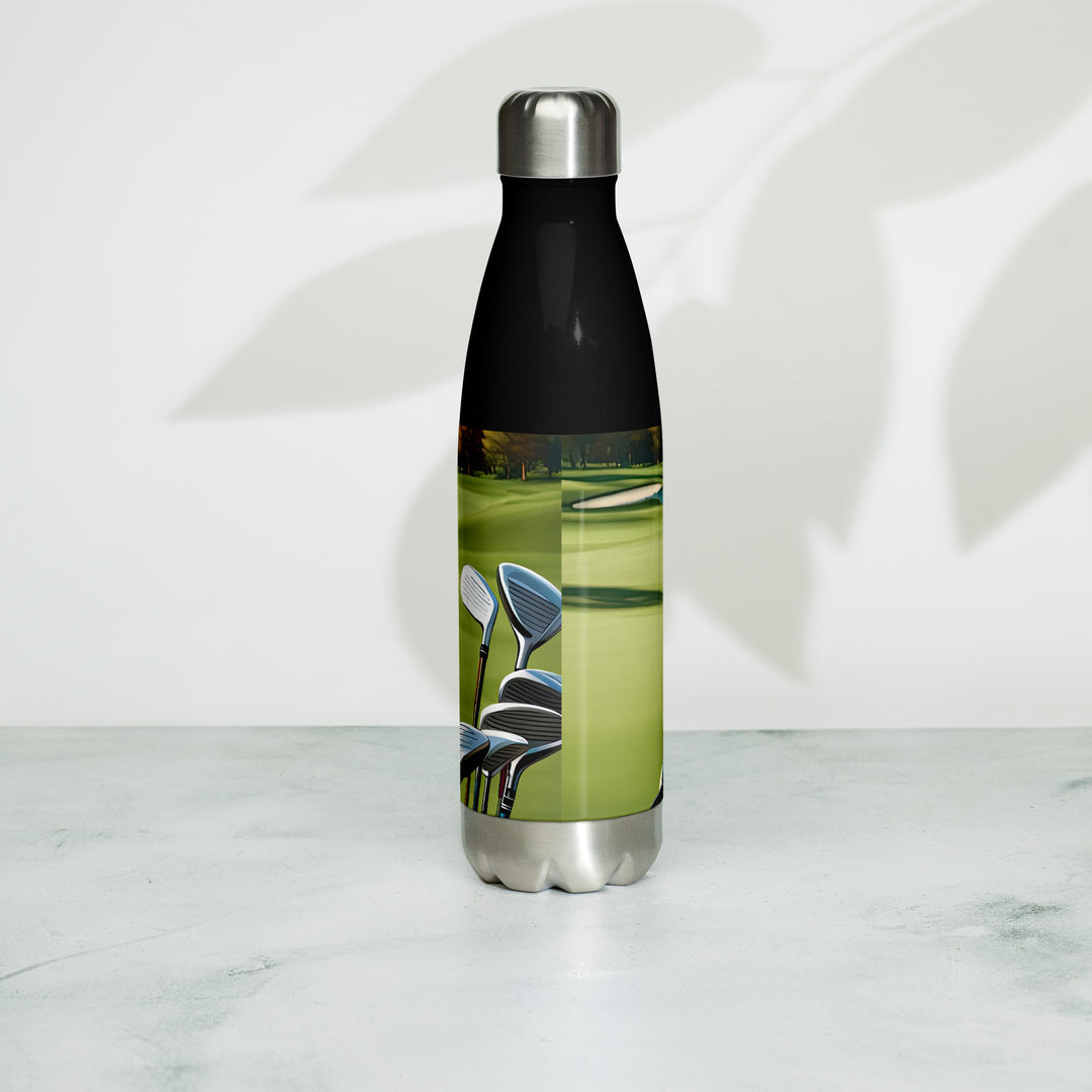 Stainless steel water bottle-Labrador Retriever Golfer V19