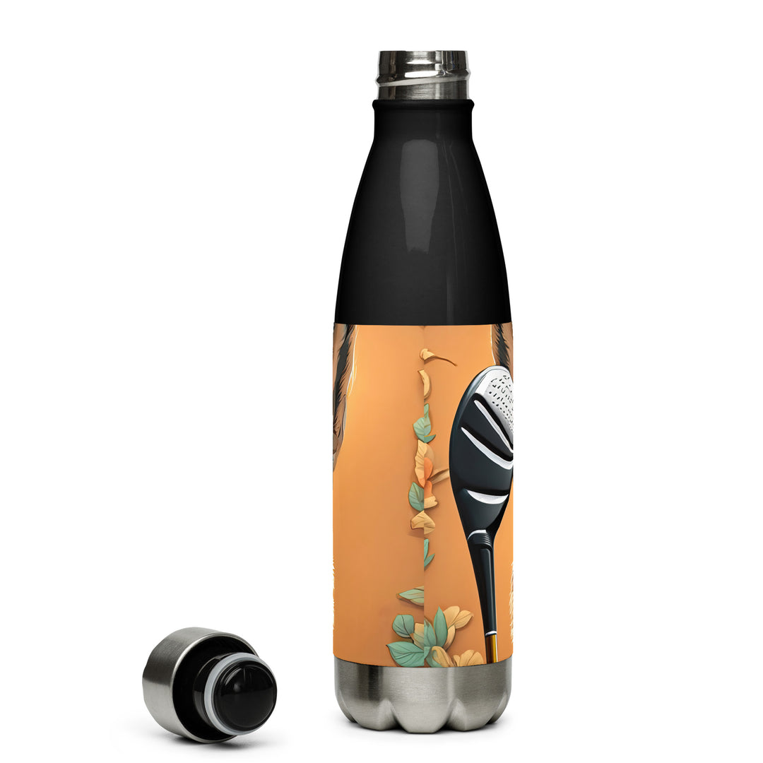 German Shepherd Golfer- Stainless Steel Water Bottle