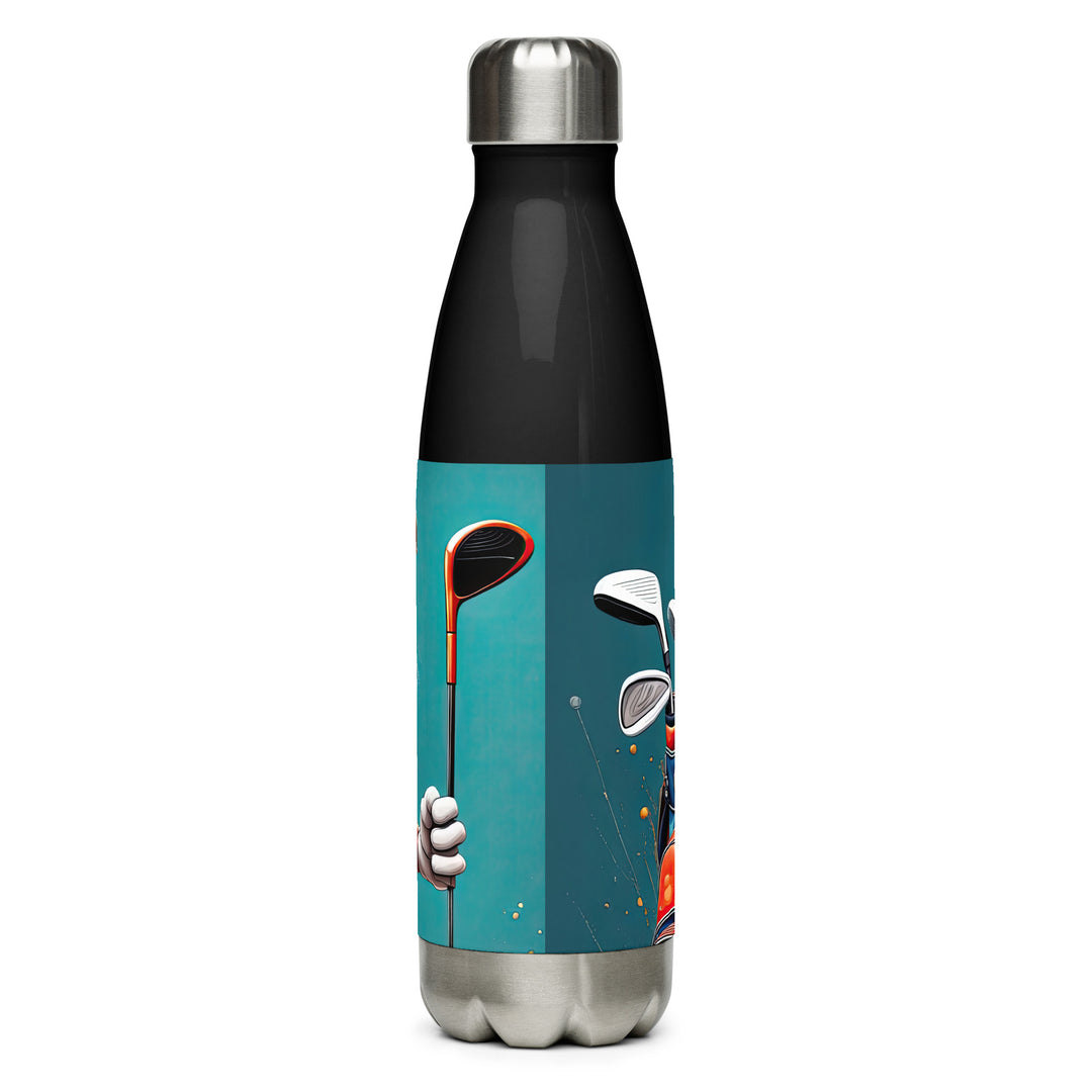 Bulldog Golfer- Stainless Steel Water Bottle