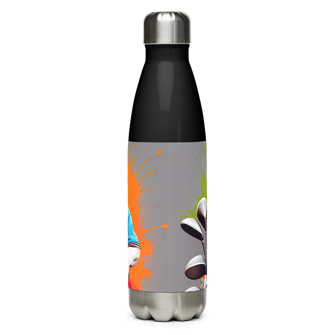 Bulldog Golfer- Stainless Steel Water Bottle v3