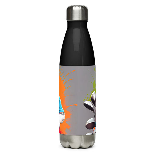 Bulldog Golfer- Stainless Steel Water Bottle v3