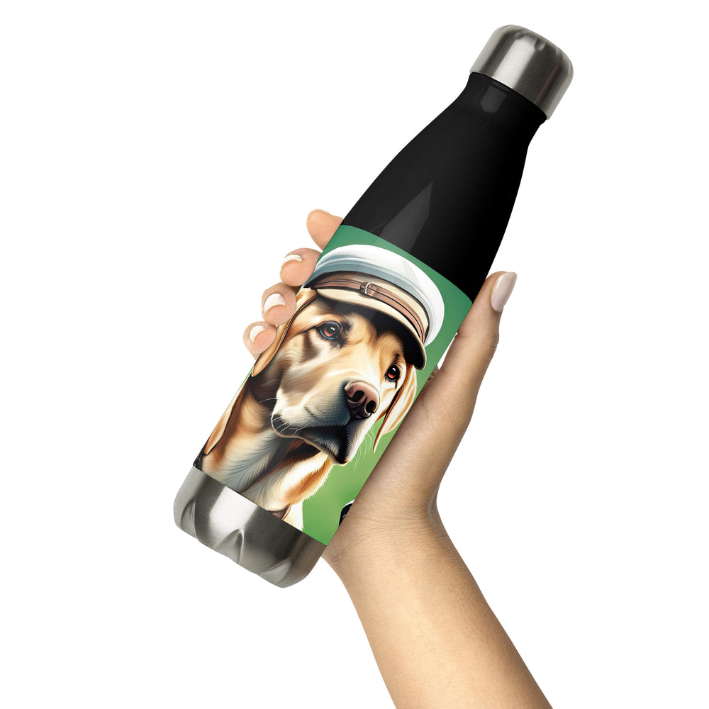 Stainless steel water bottle-Labrador Retriever Golfer V3