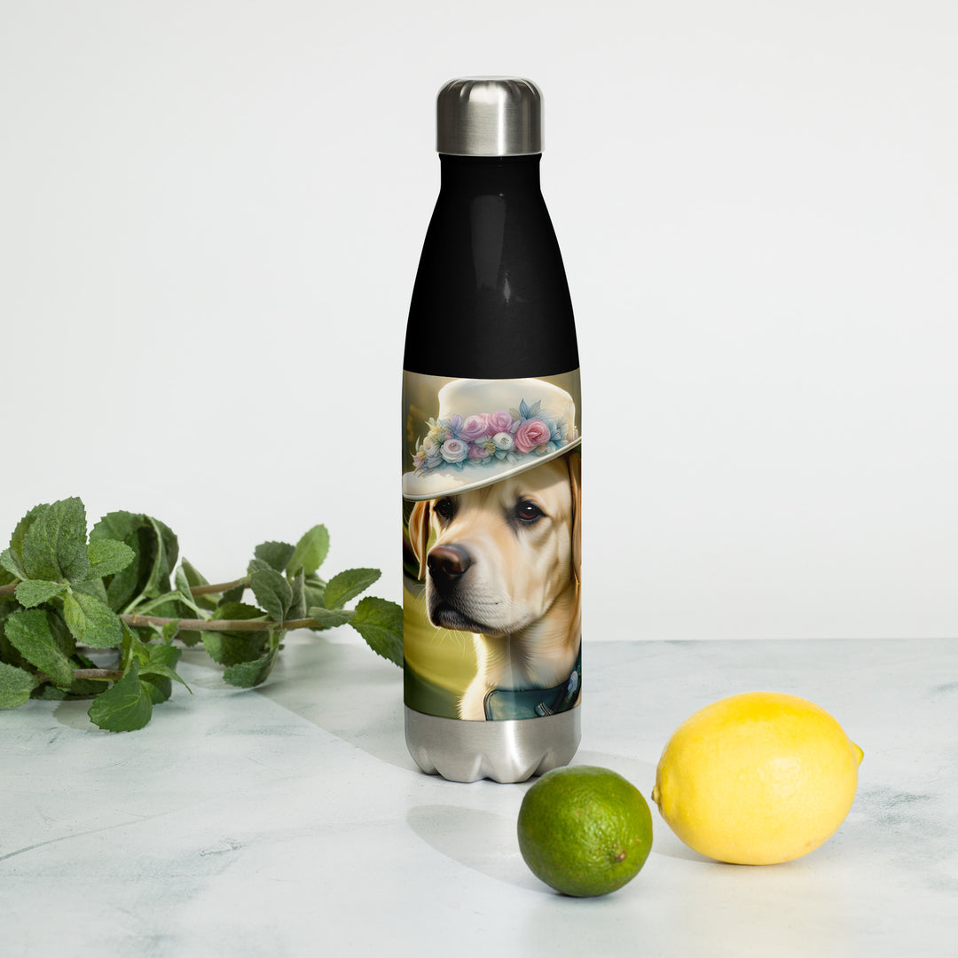 Stainless steel water bottle-Labrador Retriever Golfer V5