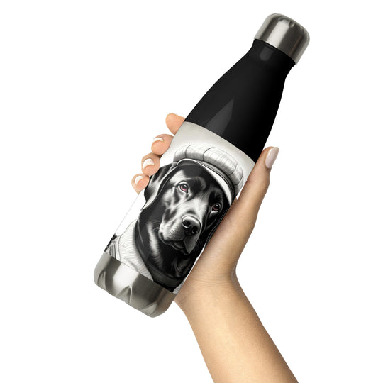 Stainless steel water bottle-Labrador Retriever Golfer V10