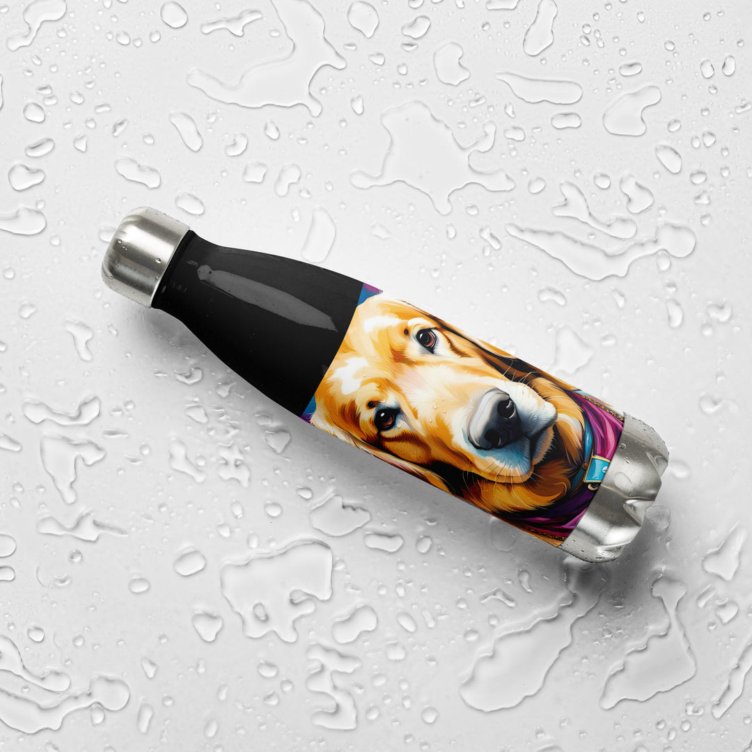 Golden Retriever- Stainless steel water bottle v4