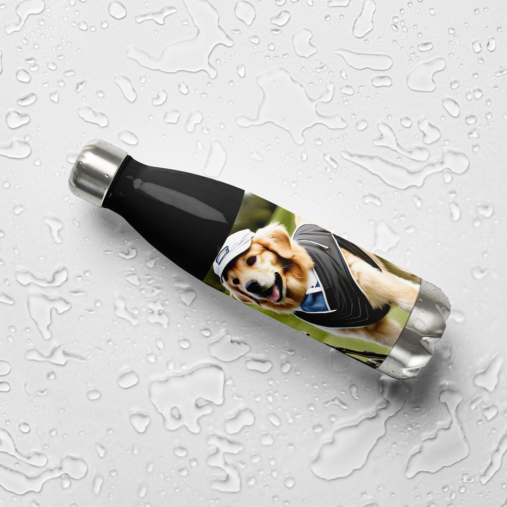 Golden Retriever Golfer- Stainless steel water bottle v3